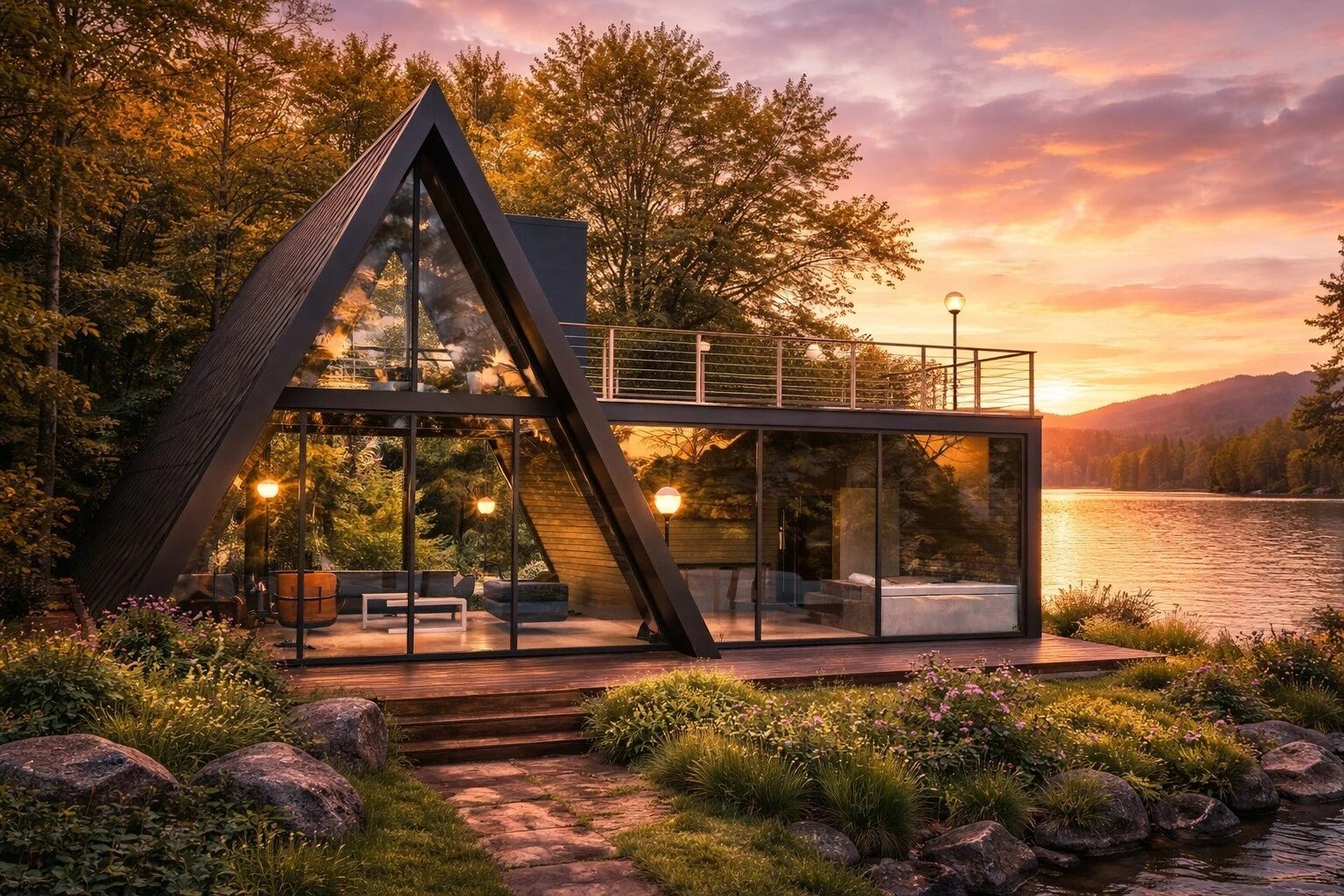 Haven Skydeck 96 A-frame home